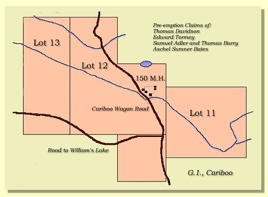 map of 150 Mile House lots