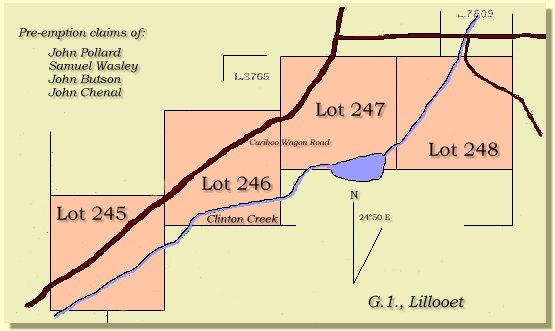 map of lots 245,246,247, and 258
