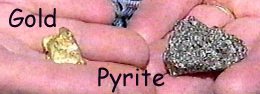 Comparison between Gold and Pyrite samples